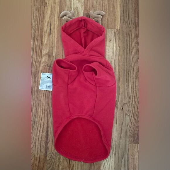 🆕 Merry Makings I ATE Santas Cookies Antler Pet Red Hoodie Dog Size Large - Picture 2 of 6